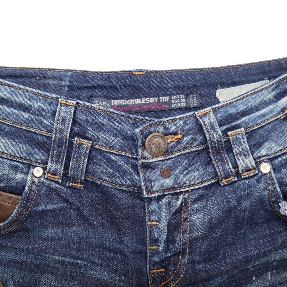 Y2K Zara TRF denim shorts size 6 - Picture 3 of 7